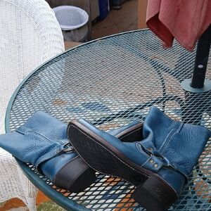 Frye Teal Leather Boots